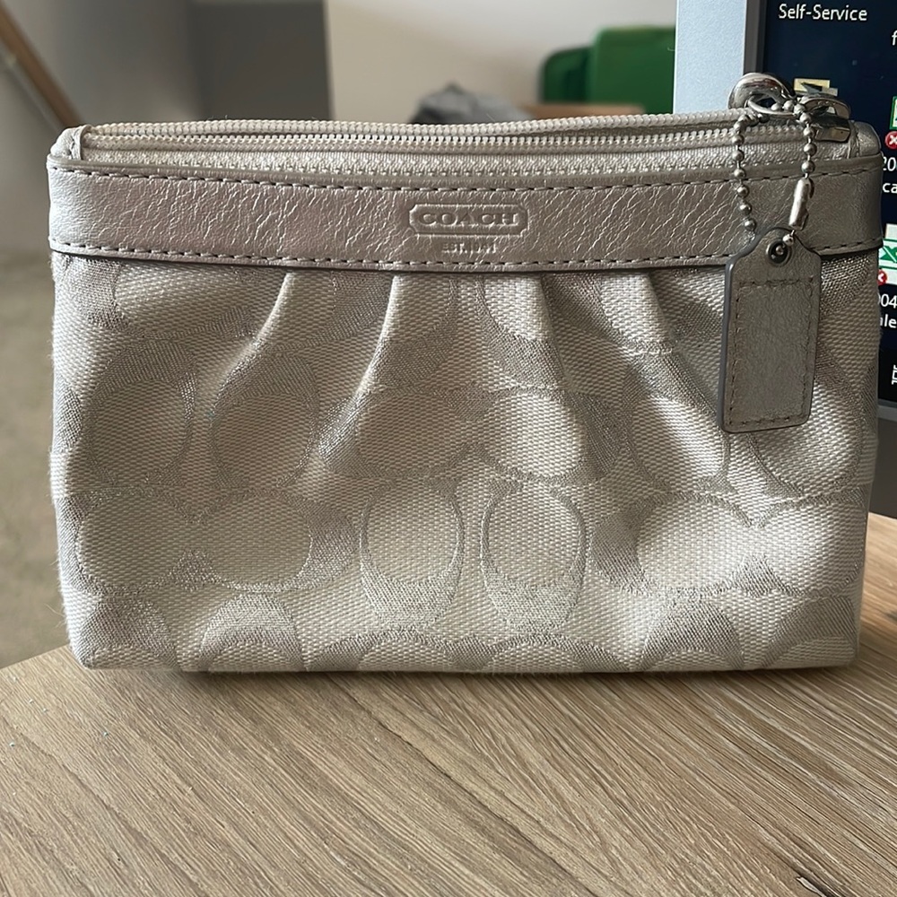 Coach wristlet -Silver